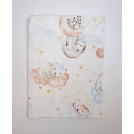 Baby Guru pamut huzat reflux elleni párnához 38X60cm - alvó állatok